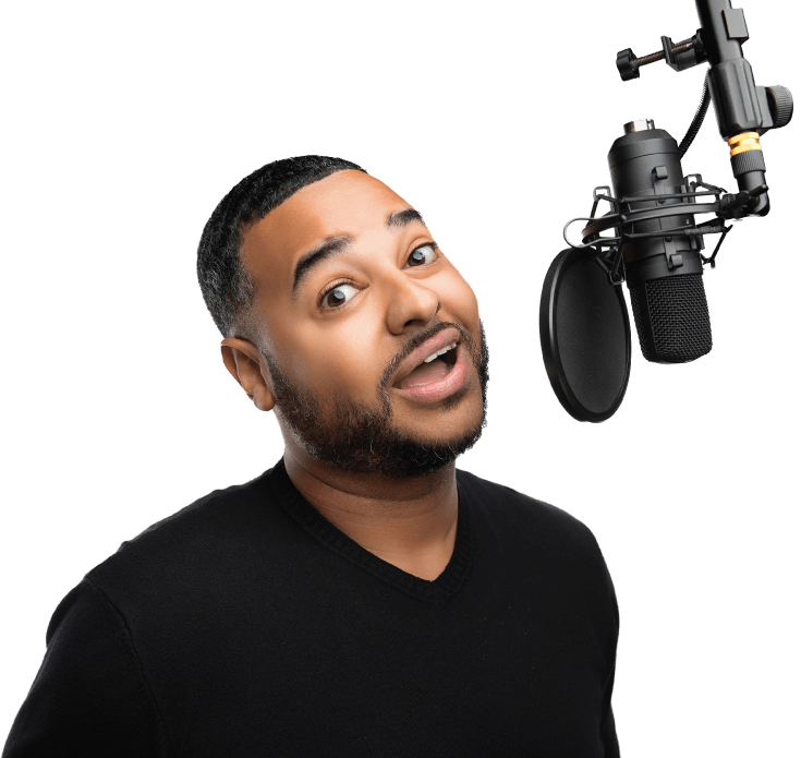 contact-headshot Kris Mosely Studios Photo with mike